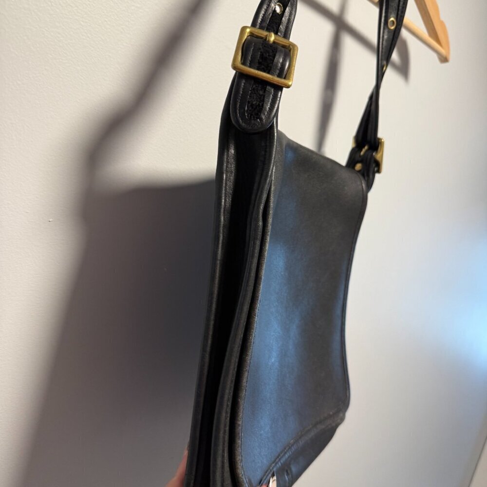 Vintage Coach Bag Black Leather - Picture 6 of 16
